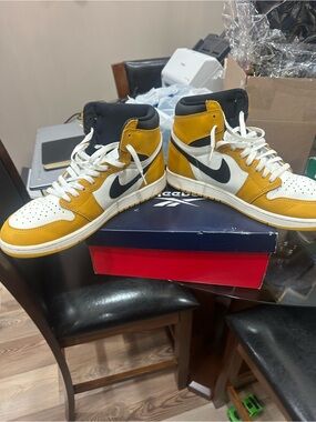 Jordan Men’s High-Top Sneakers - Yellow/White/Black